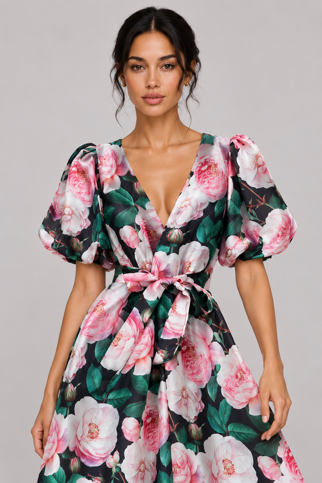 Rosette Rose-Print A-Line Maxi Dress — product image 8
