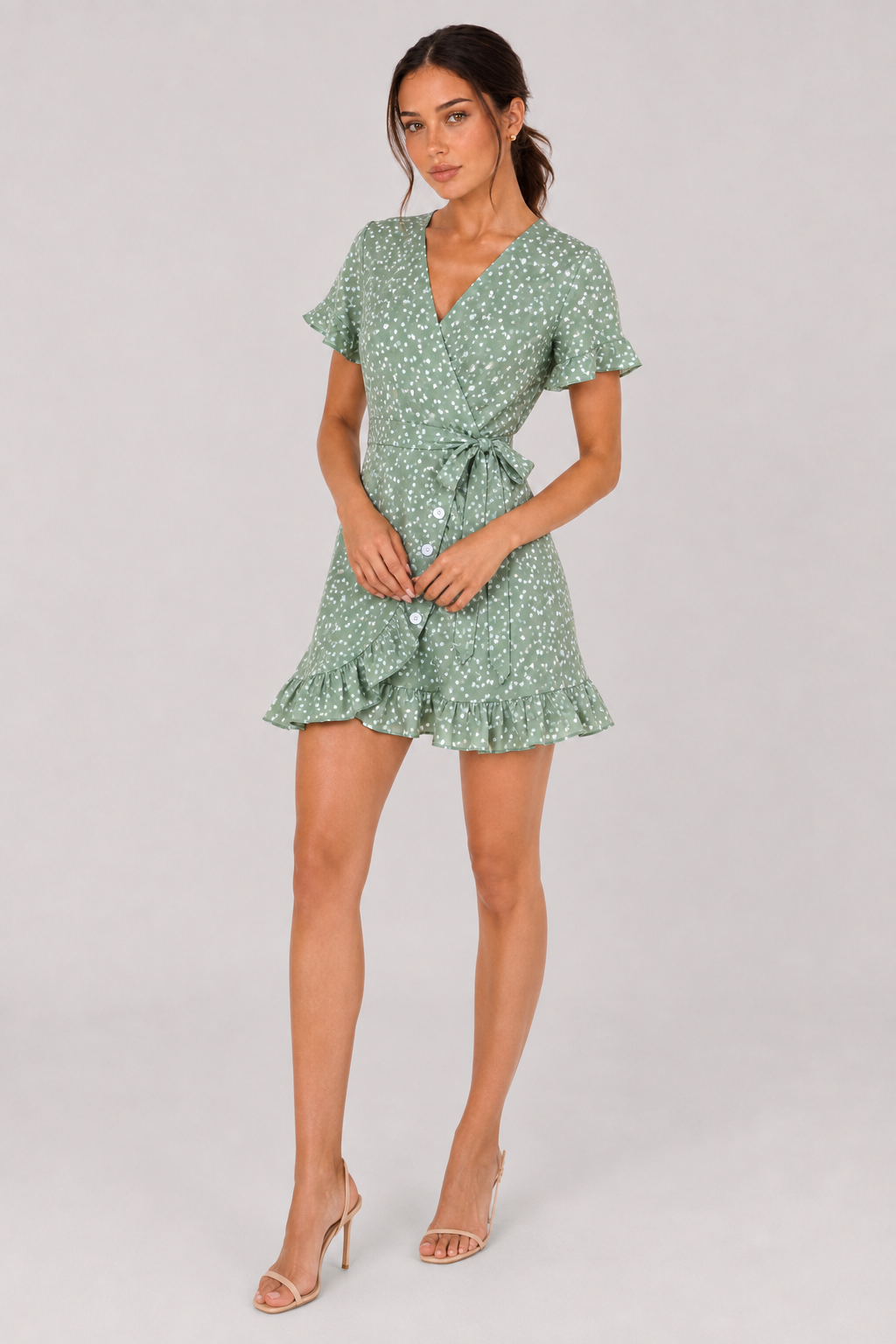 The Wren: Flared Sleeve Tie-Waist Mini — product image 18