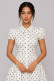 The Margot Polka-Dot Belted Maxi Dress