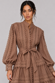 The Delphine: Embroidered Lace A-Line Midi — product image 5