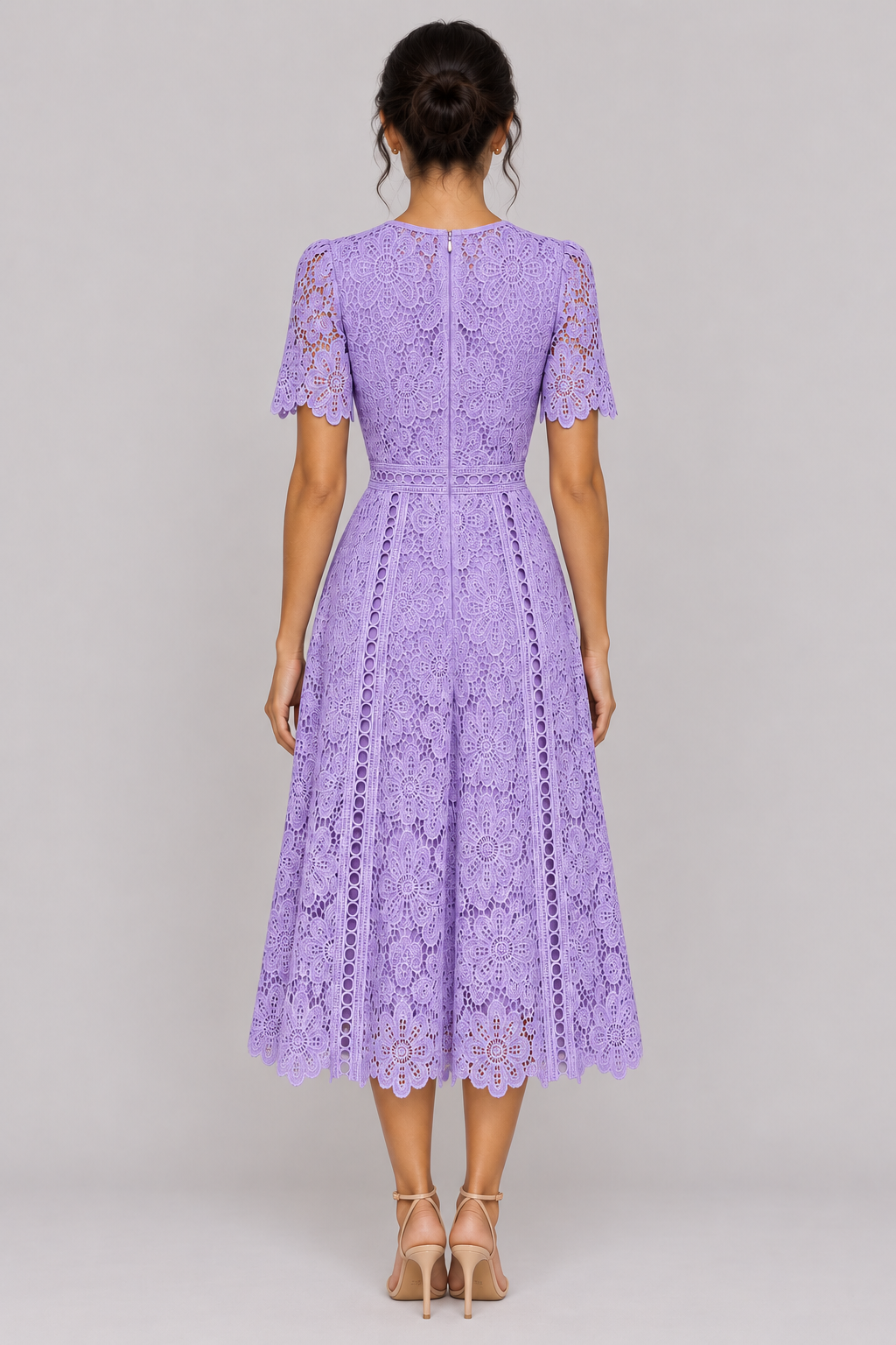 Vivienne Ruffle Lace A-Line Dress — product image 10