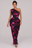 The Fleur: One-Shoulder Floral Lace Dress — product image 1