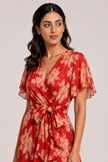 The Rosalind: Asymmetrical Ruffled V-Neck Dress — product image 1