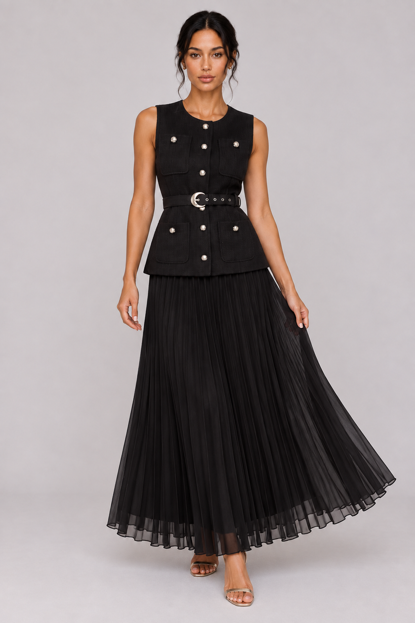 The Amara Pleated Two-Piece Set