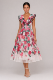 The Vivienne: Ruffled V-Neck Print Dress — product image 2
