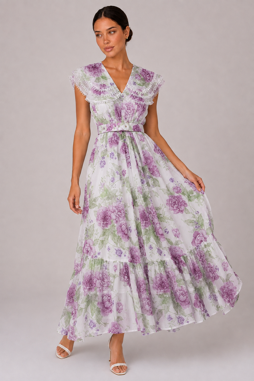 The Constance: Peter Pan Collar Lace Dress — product image 12