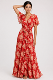 The Rosalind: Asymmetrical Ruffled V-Neck Dress — product image 3