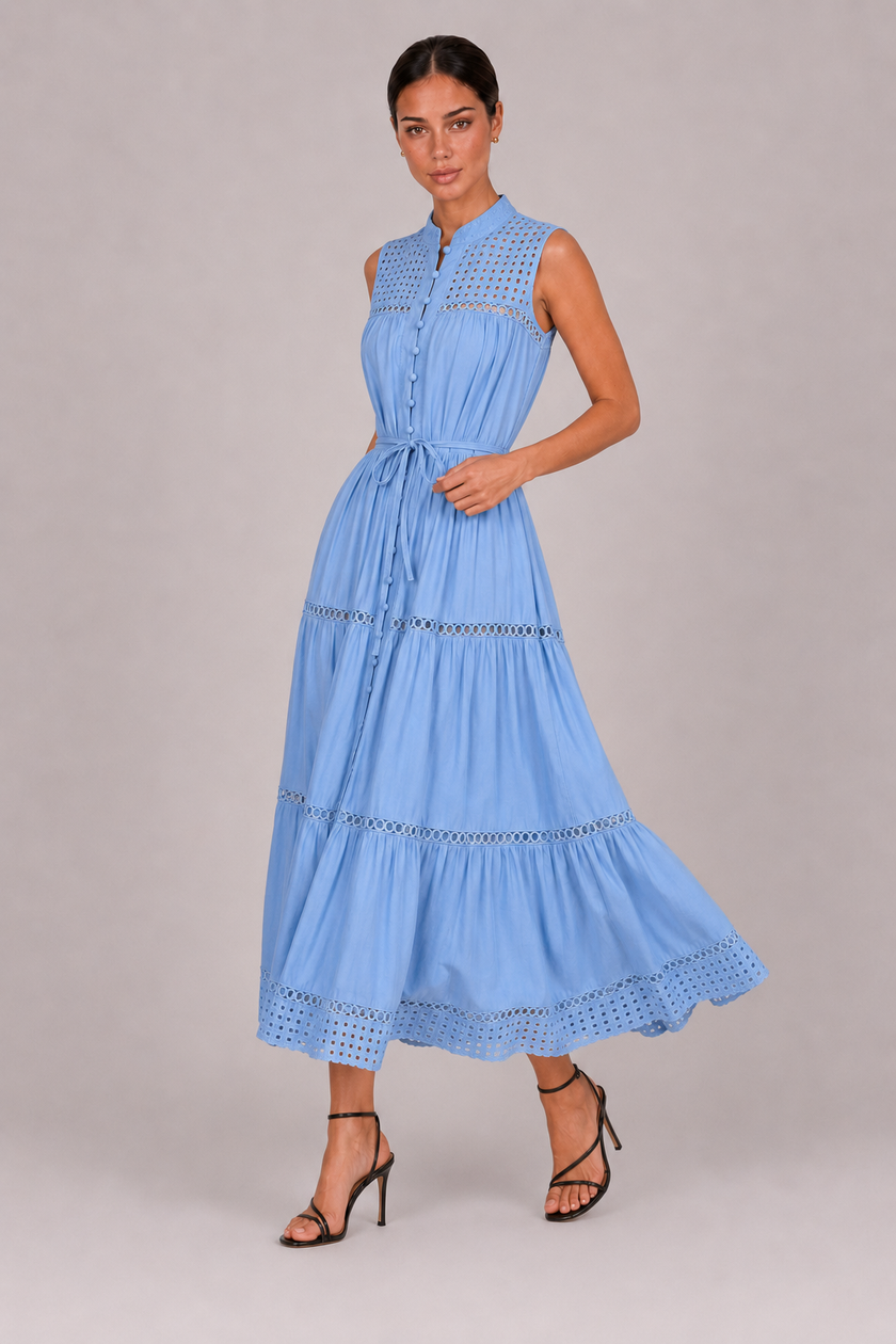 The Odalys: Cutout Collar Vacation Dress — product image 1