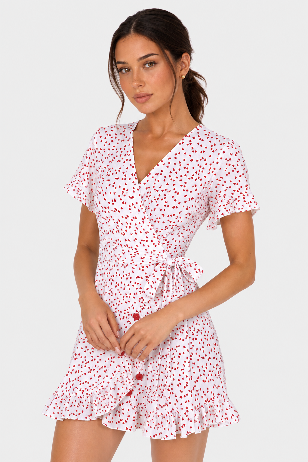 The Wren: Flared Sleeve Tie-Waist Mini — product image 14