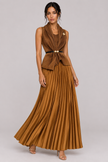 The Anaïs Pleated Belted Skirt Set
