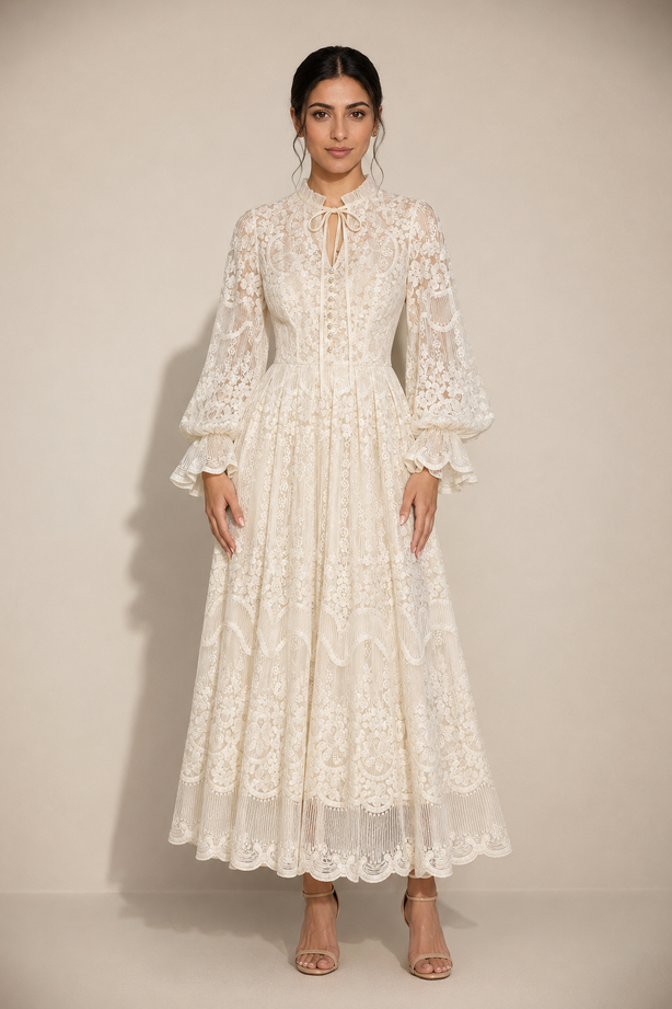 The Elodie: Mesh Embroidered Vacation Dress — product image 3