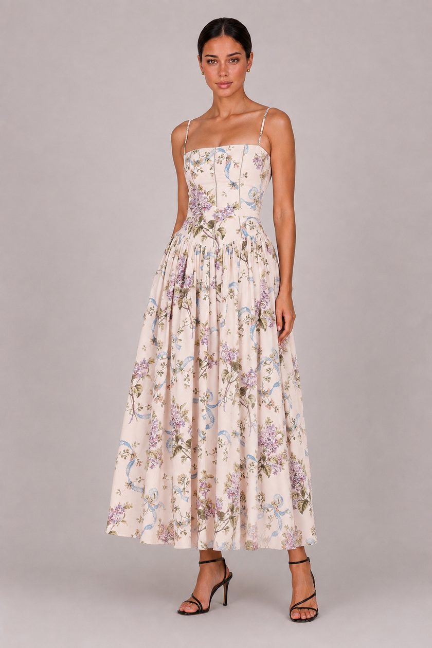The Wisteria: Floral Halter Maxi — product image 1