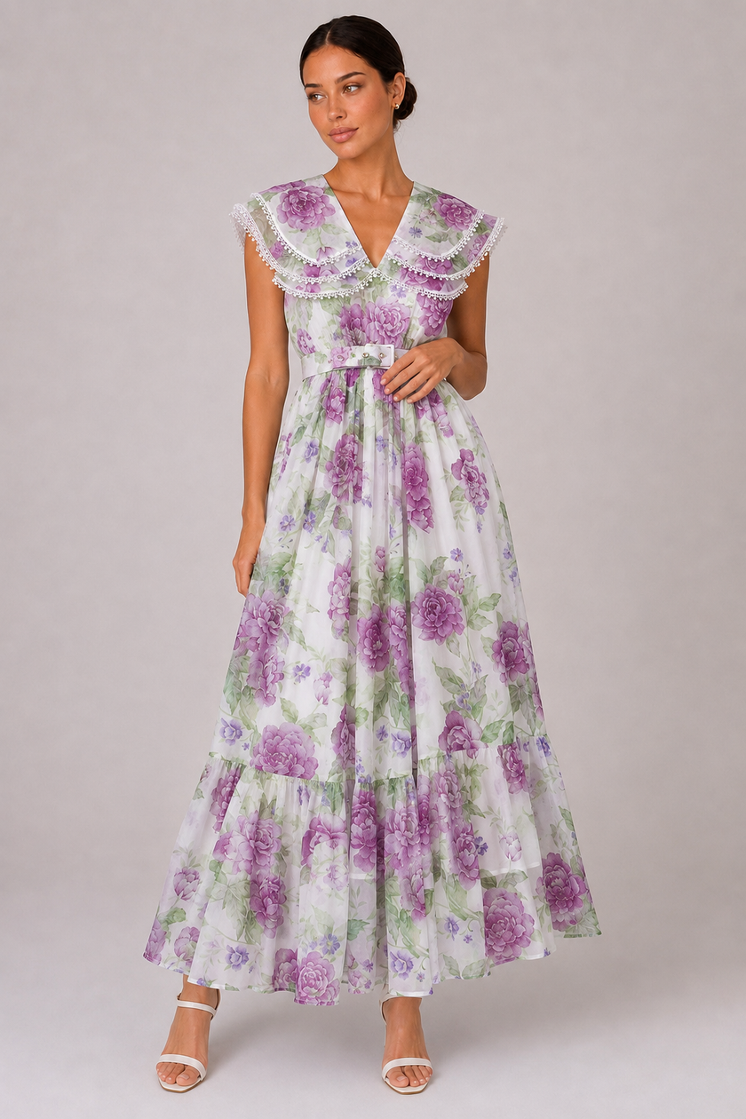 The Constance: Peter Pan Collar Lace Dress — product image 10