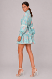 The Odile: High-Collar Long-Sleeve Print Dress — product image 5