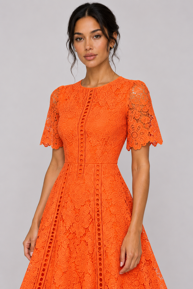 Vivienne Ruffle Lace A-Line Dress — product image 17