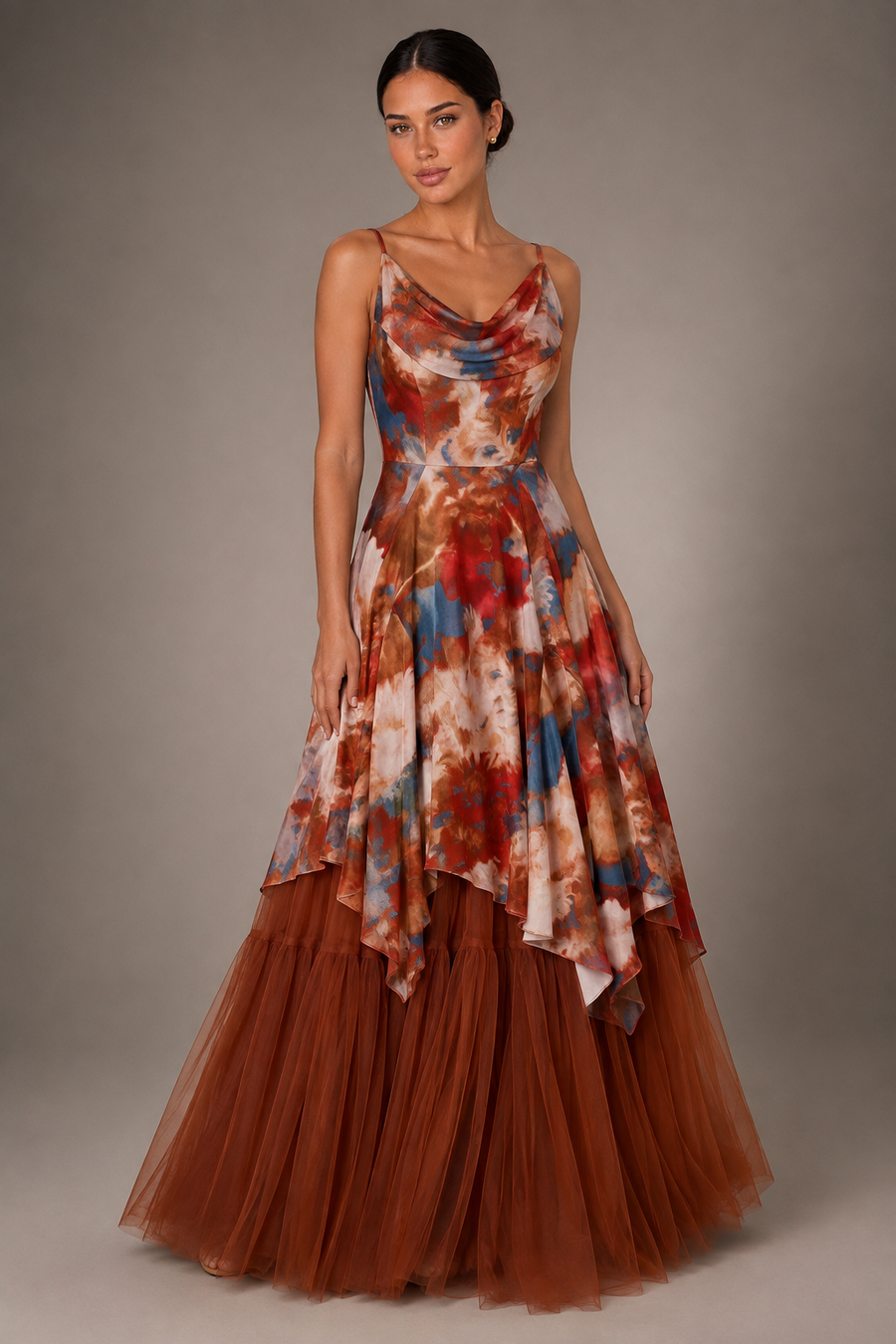 The Amara: Patchwork Floral Empire Maxi — product image 2