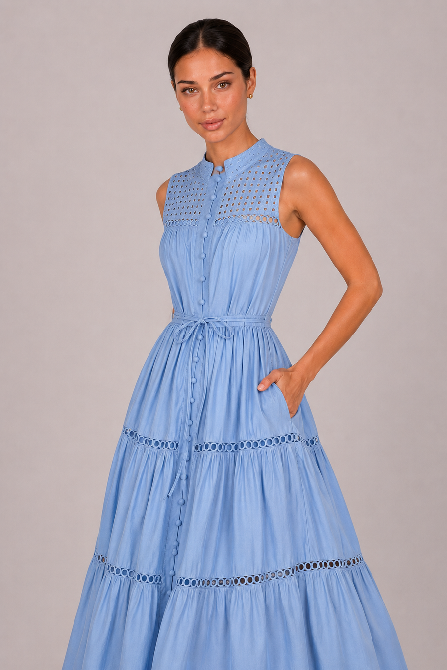 The Odalys: Cutout Collar Vacation Dress — product image 2