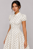 The Margot Polka-Dot Belted Maxi Dress