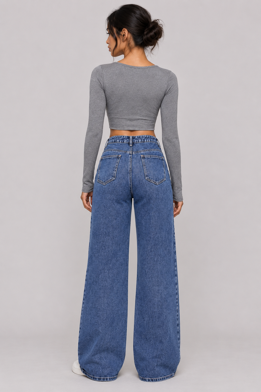 The Élise Crystal-Embellished Straight Jeans