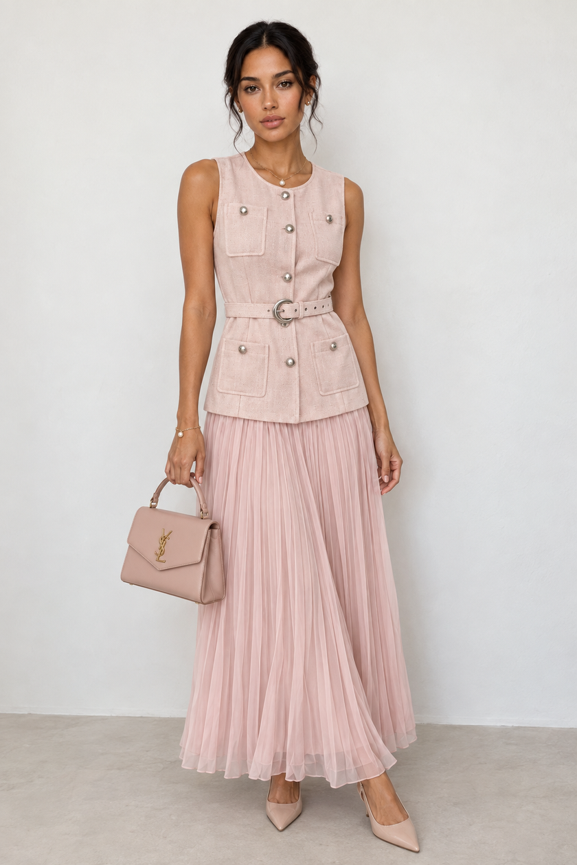 The Amara Pleated Two-Piece Set