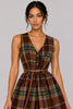 The Noémie: Belted Plaid A-Line Maxi — product image 1
