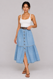 Noémie Denim Ruffle Maxi Skirt — product image 2