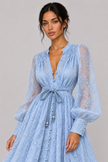 Geneviève Lace-Embroidered V-Neck Maxi Dress — product image 12