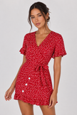 The Wren: Flared Sleeve Tie-Waist Mini — product image 10