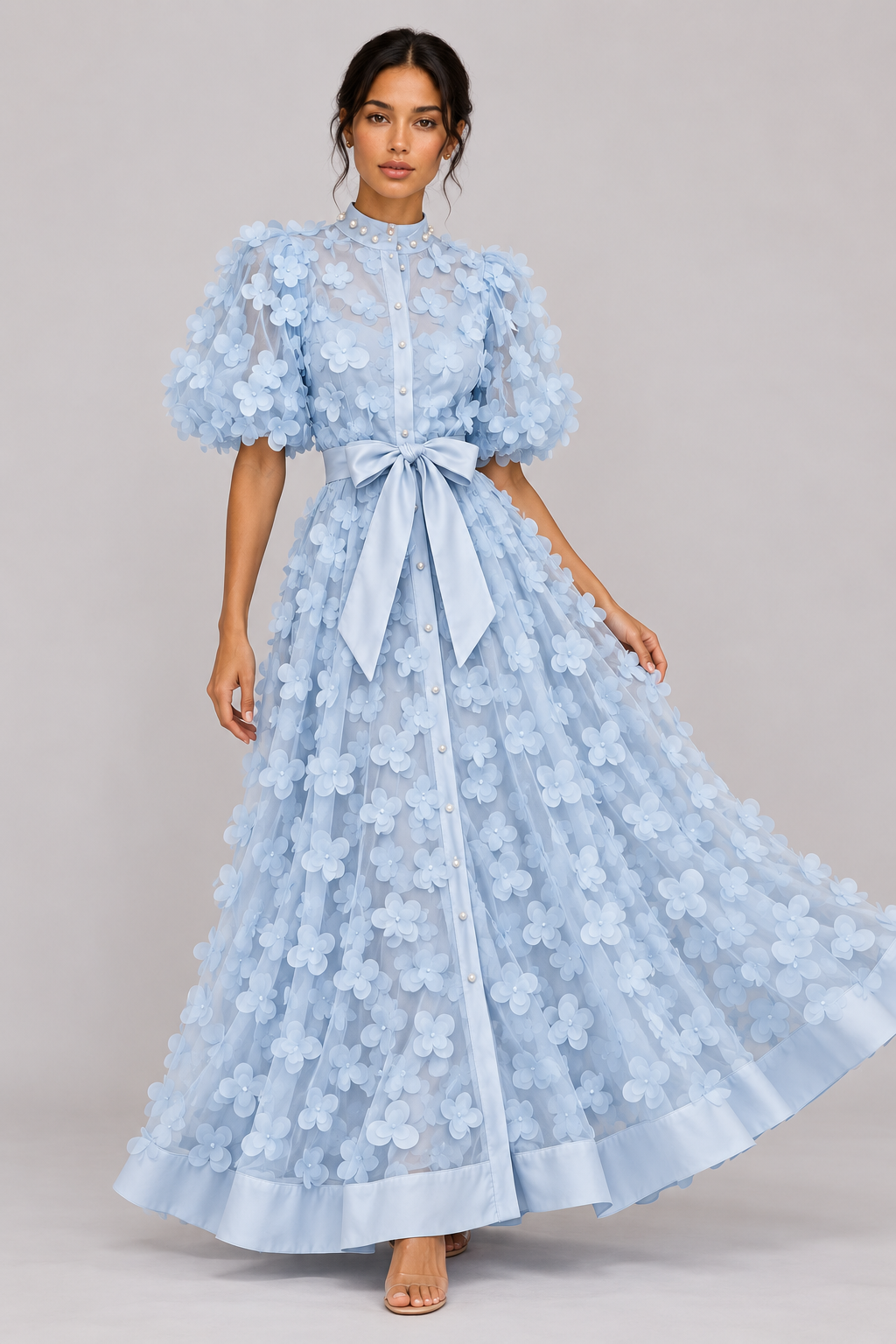 Fleur 3D Floral A-Line Midi Dress — product image 5