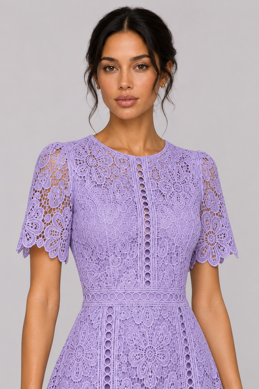 Vivienne Ruffle Lace A-Line Dress — product image 12
