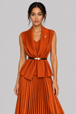 The Anaïs Pleated Belted Skirt Set