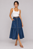 Noémie Denim Ruffle Maxi Skirt — product image 8