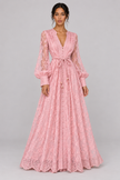 Geneviève Lace-Embroidered V-Neck Maxi Dress — product image 2