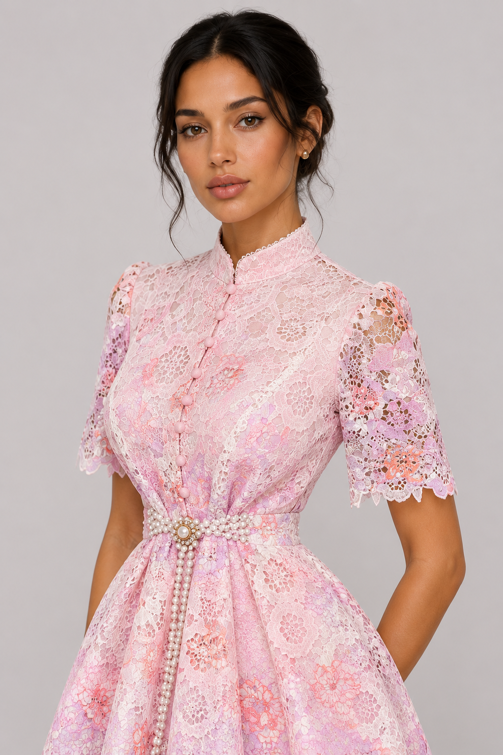 Solène Lace A-Line Maxi Dress — product image 1