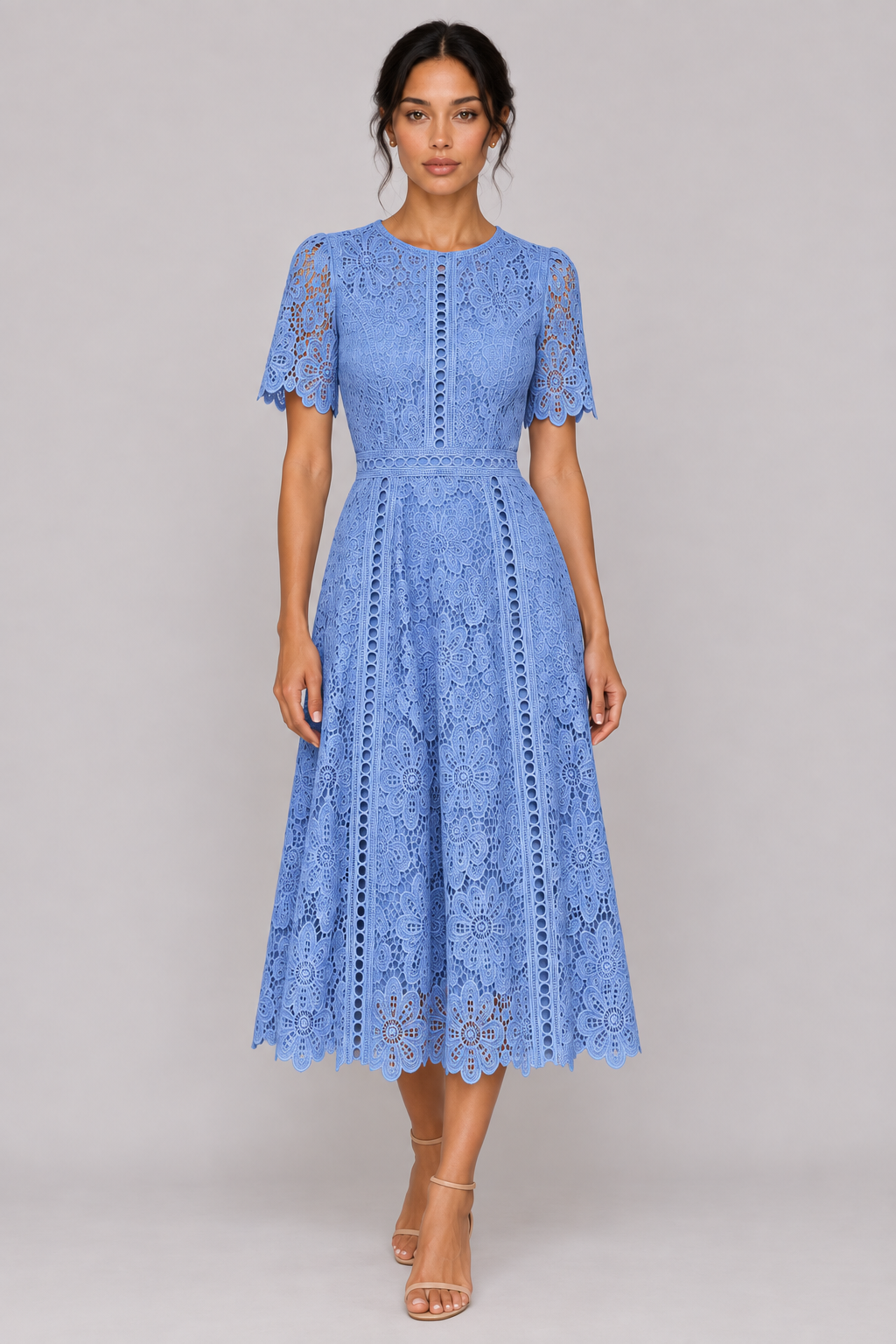 Vivienne Ruffle Lace A-Line Dress — product image 5