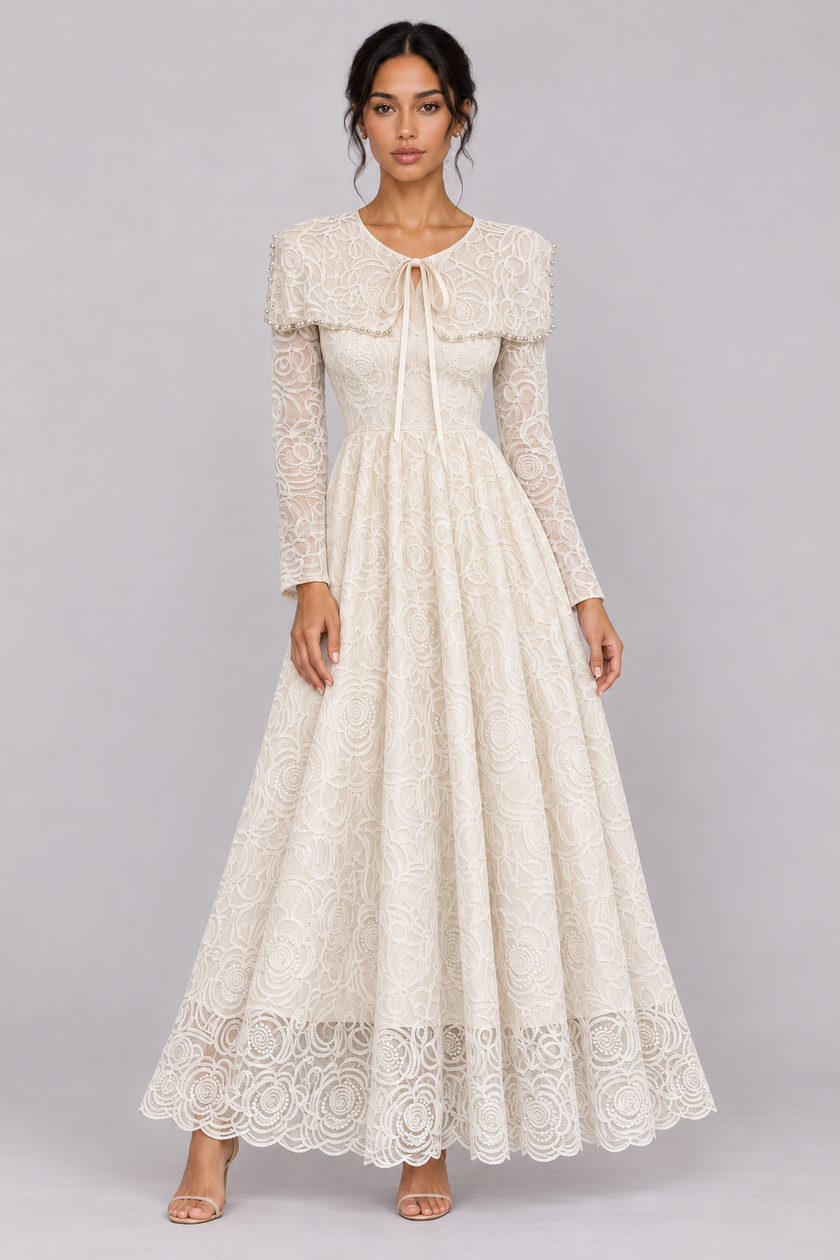 The Evelyne Beaded Floral Maxi Dress