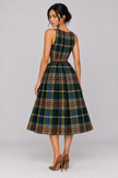 The Noémie: Belted Plaid A-Line Maxi — product image 8