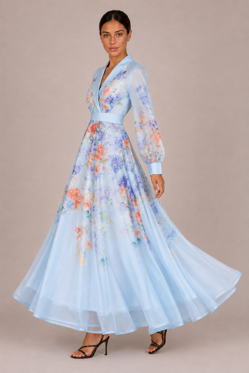 The Corinne: Chiffon Lace-Up Vacation Dress — product image 8