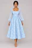 The Céleste Jacquard Square-Neck Dress