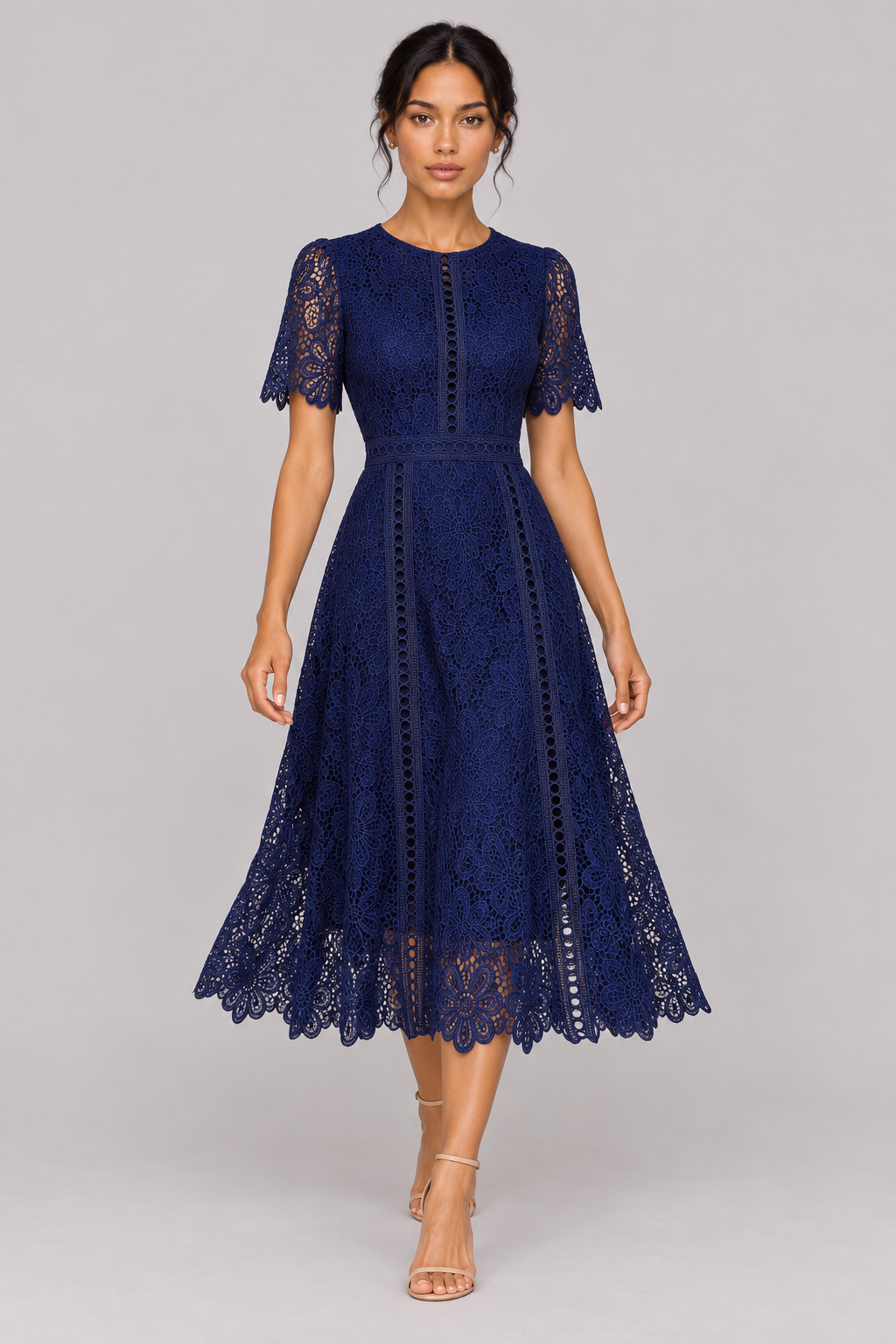 Vivienne Ruffle Lace A-Line Dress — product image 13
