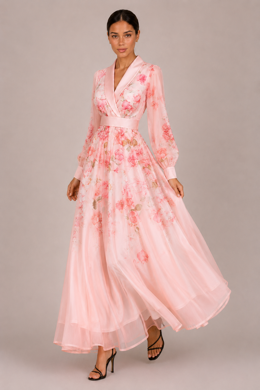 The Corinne: Chiffon Lace-Up Vacation Dress — product image 3