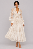 Geneviève Lace-Embroidered V-Neck Maxi Dress — product image 9