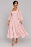 The Céleste Jacquard Square-Neck Dress