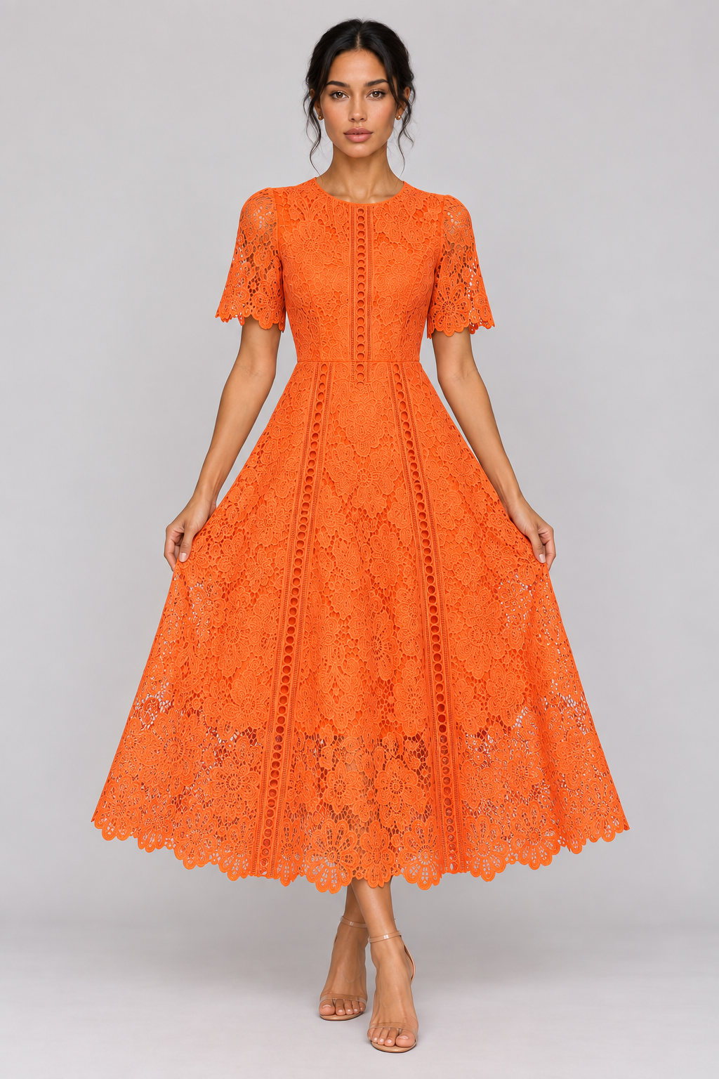 Vivienne Ruffle Lace A-Line Dress — product image 18