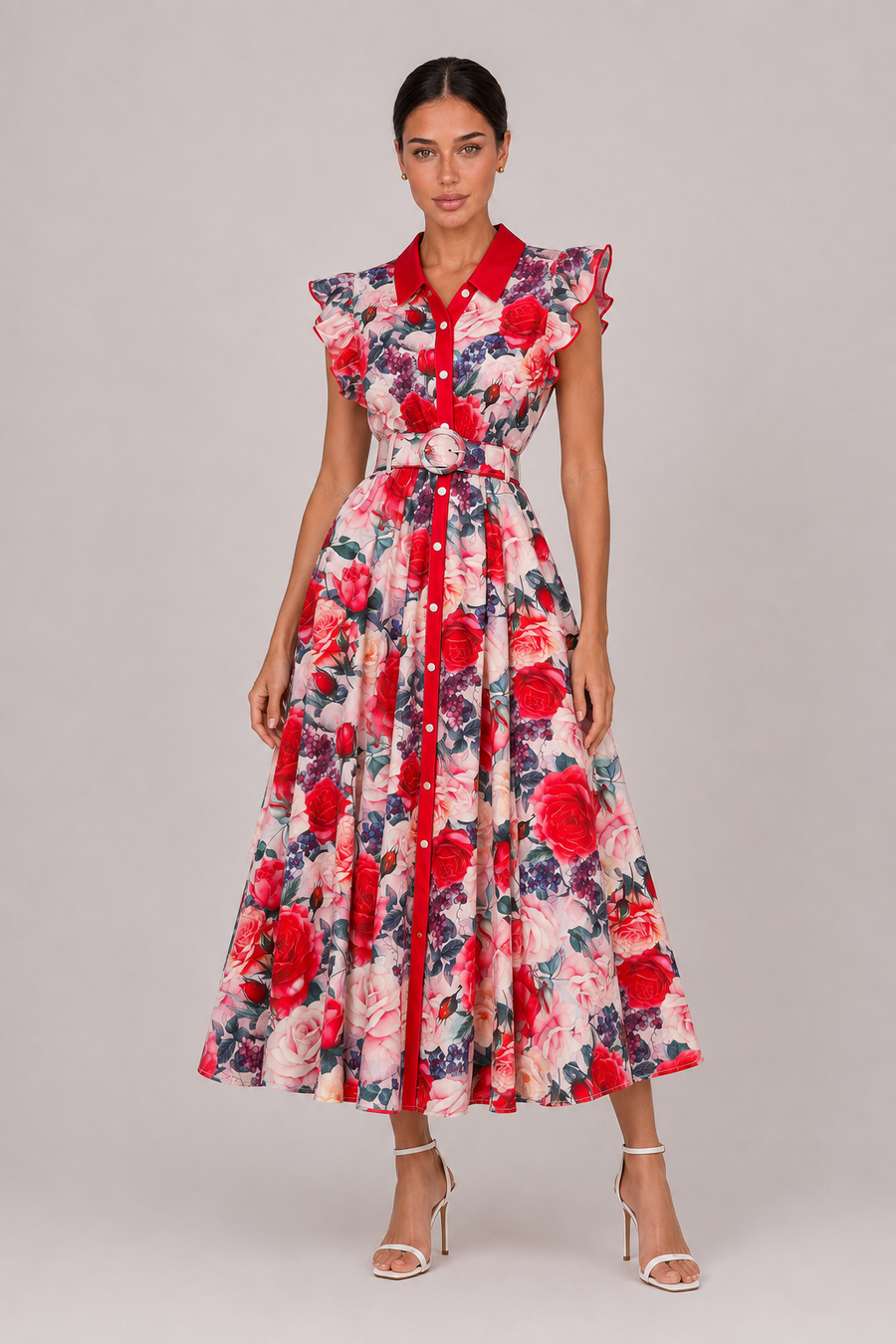 The Genevieve: Ruffle Sleeve Maxi — product image 1