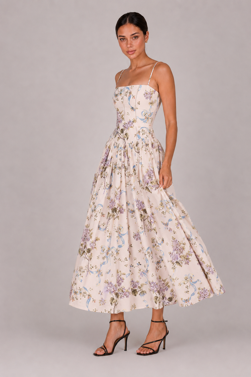 The Wisteria: Floral Halter Maxi — product image 2