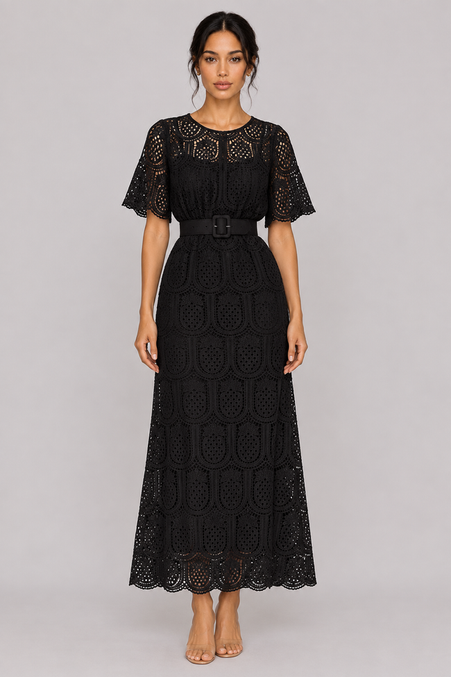 Mireille Sash-Waist A-Line Maxi Dress — product image 2