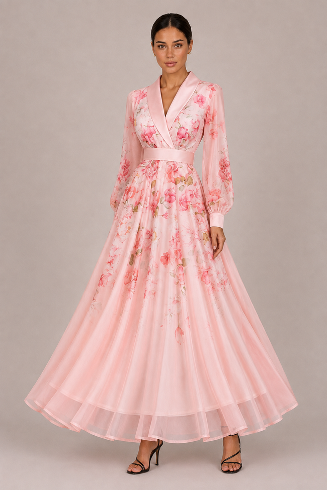 The Corinne: Chiffon Lace-Up Vacation Dress — product image 2
