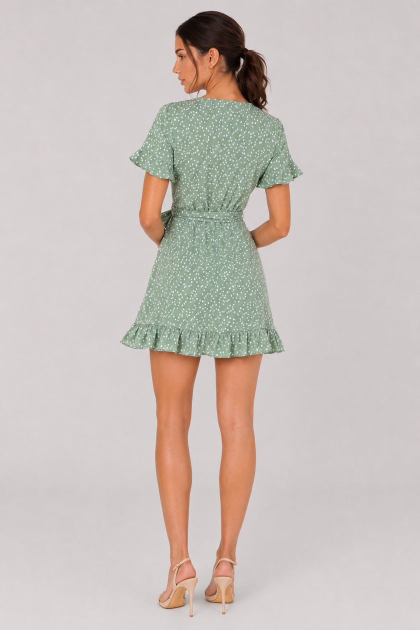 The Wren: Flared Sleeve Tie-Waist Mini — product image 19