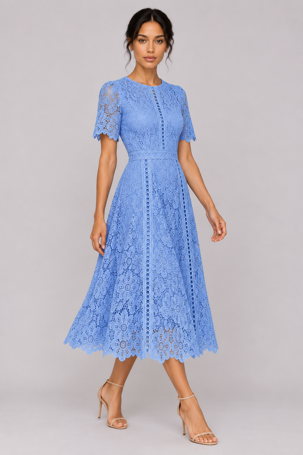 Vivienne Ruffle Lace A-Line Dress — product image 7